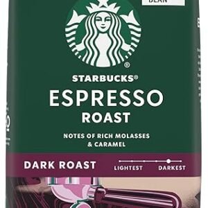 Starbucks Espresso Roast Dark Whole Bean Coffee, 18 oz