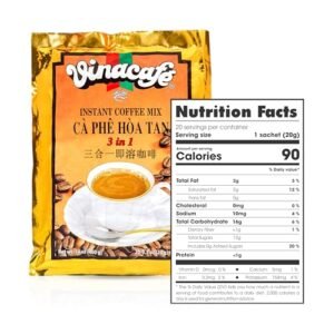 Vinacafe 3-in-1 Instant Coffee Mix - 4 Packs, 20 Sachets